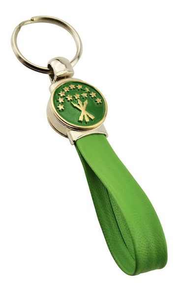 

keychains yakut series - adige keychain coated with nickel-chrome metal and plastic, Silver