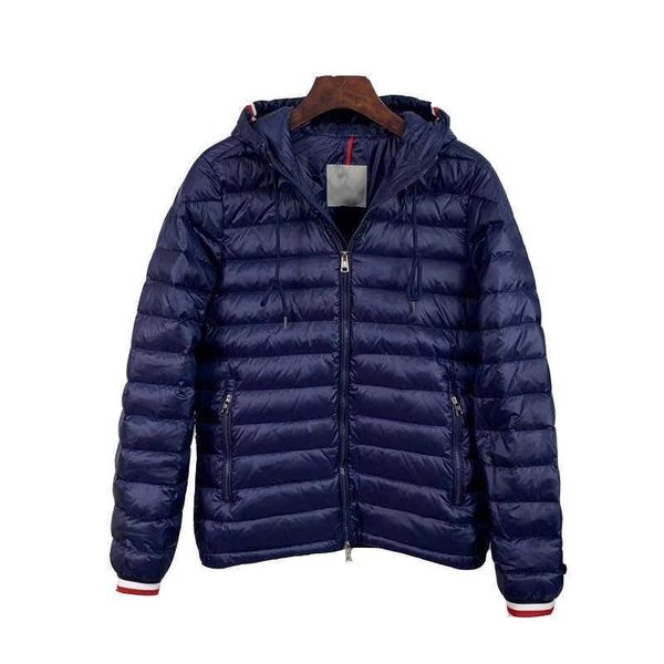 

21fw french luxury mens down jacket stylist coat parka lightweight solid color winter goose jackets men women feather blue, Black
