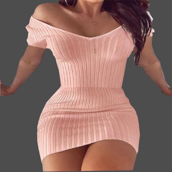 

casual dresses club off shoulder long sleeve bodycon dress for women 2021 winter white knitted sweater mini woman robe femme, Black;gray