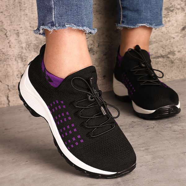 

breathing network ladies platform walking women sharing shoes 0ngo, Black