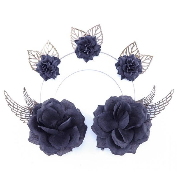 

other event & party supplies gothic black gold rose wings leaves goddess sun halo crown headband gorgeous vintage mary baroque tiara headpie