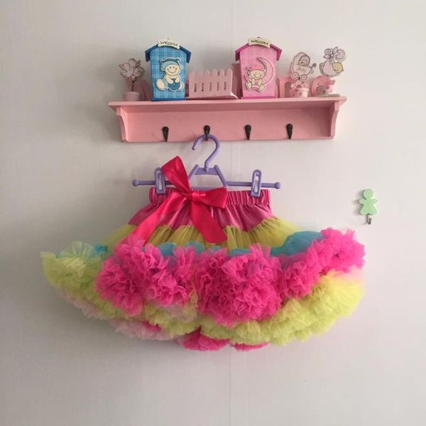 

skirts pettiskirt rainbow petticoat baby girls skirt supper fluffy tulle tutus,princess party birthday, Blue