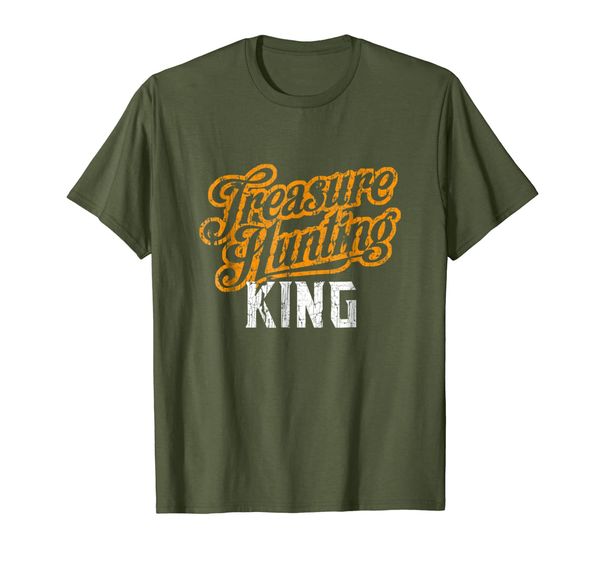 

treasure hunting king shirt love hunt gifts metal detector, White;black