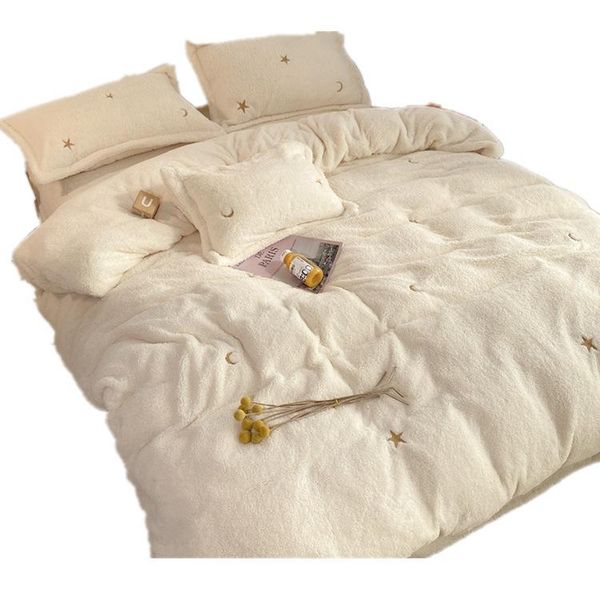

bedding sets high-end coral fleece four-piece set flannel thickened warm double-sided velvet autumn and winter