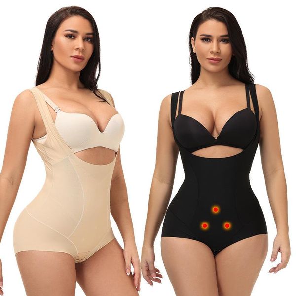 

women's shapers shapewear women postpartum shaper pants corset bodysuits firm high elastic traceless thin style open shift body suits, Black;white