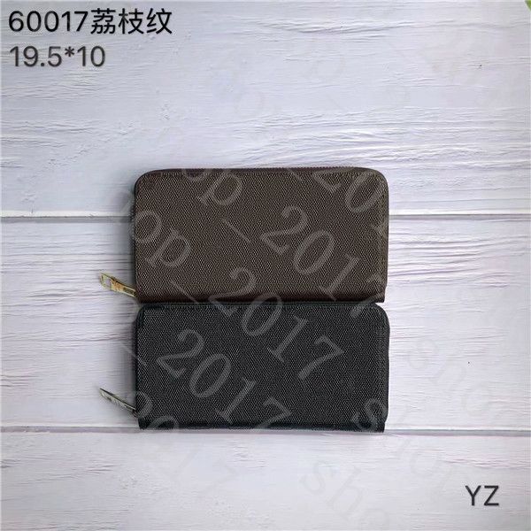 

yq 2021 new lychee pattern fashion single zipper designer men women leather wallet lady ladies long purse, Red;black