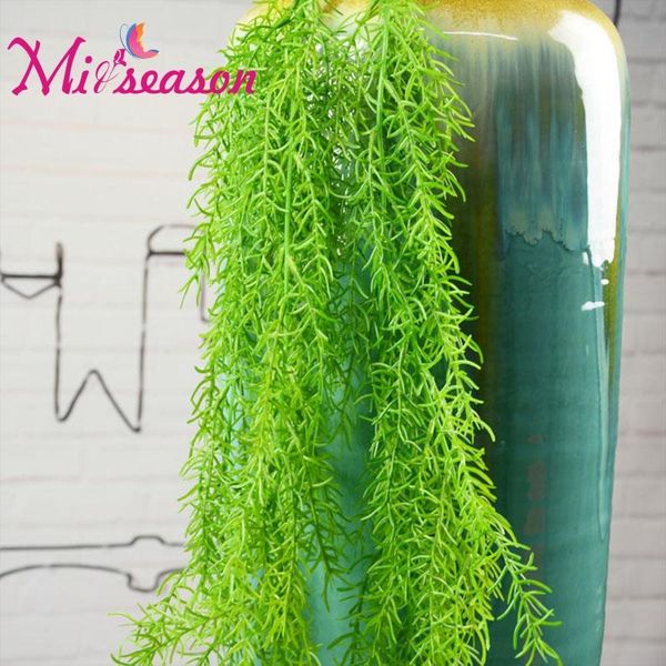 

105cm long1 pc artificial pine needles rattan fake leaves hanging vine for wall decortion camera props wedding party home decor