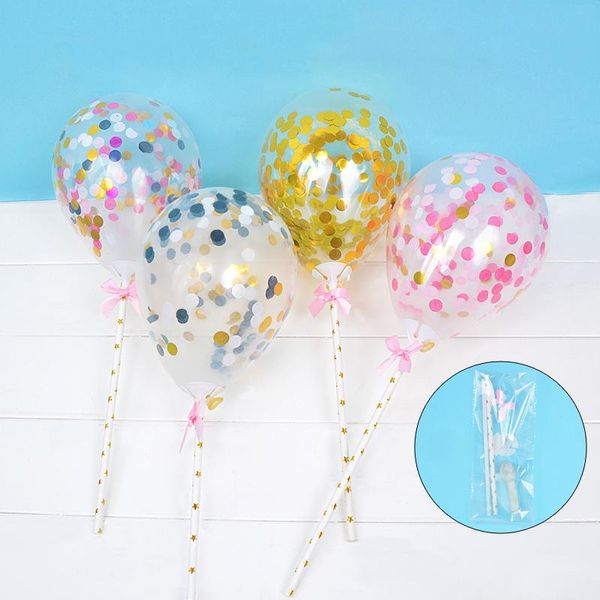 

other festive & party supplies thick sequin latex transparent confetti balloon birthday cake decoration dessert decor for baby shower baking