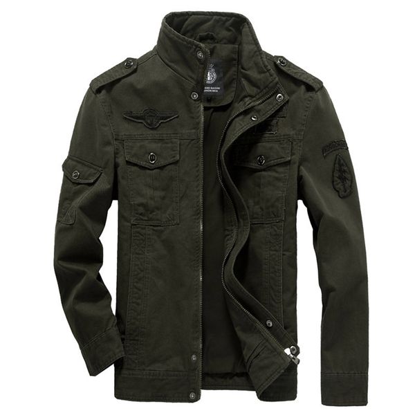 

cotton military jacket men autumn soldier ma-1 style army jackets male brand slothing mens bomber plus size m-6xl 211214, Black;brown