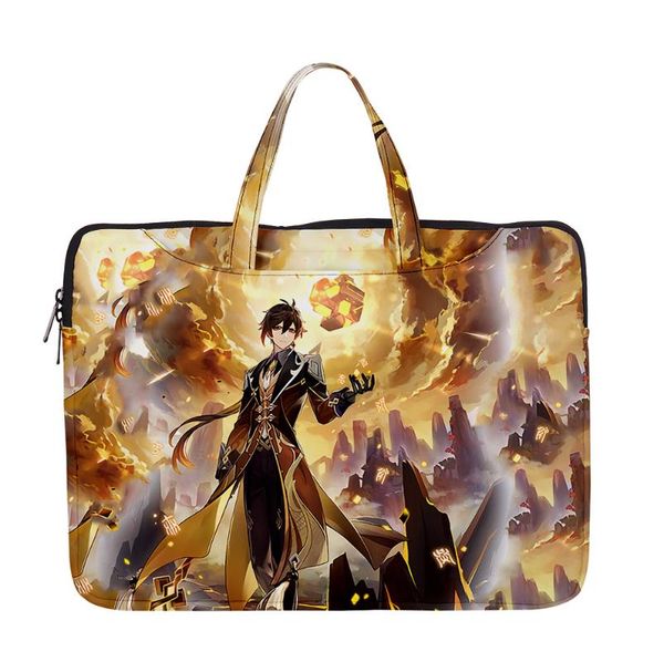 

briefcases genshin impact zhongli portable work hand business office male messenger bag men briefcase for document lapcomputer handbag