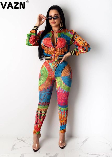 

two piece dress vazn high-end vintage young soft daily fashion full sleeve long pants tracksuits slim women 2 set, White