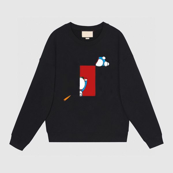 

hoodies men woman winter sweatshirts long sleeve street hip hop knitted printing cotton loose fit streetwear size m-4xl women man hoodie, Black