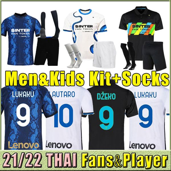 

player inter soccer jersey lukaku milans barella lautaro eriksen alexis football shirt 2021 2022 uniforms men + kids kit socks full set kola, Black;yellow