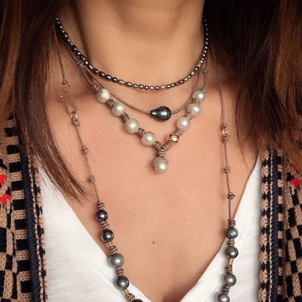 

chokers 1pcs freshwater blue pearls choker,pearls necklace,handmade jewelry, Golden;silver