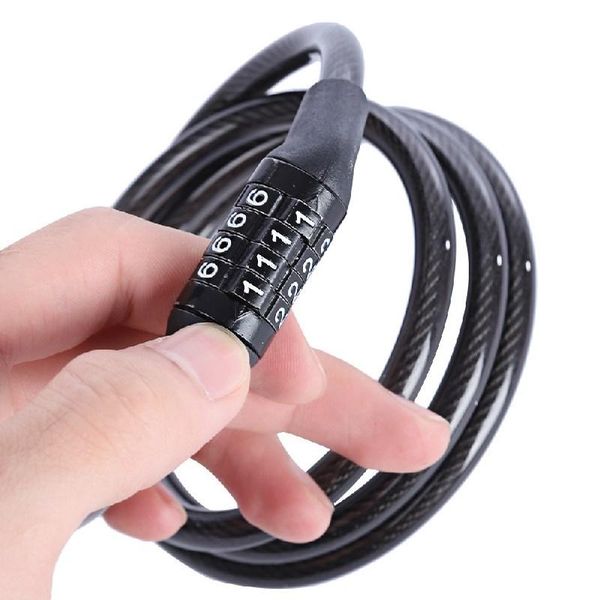 

bike locks bicycle four-position fixed code lock mountain electric steel cable wire chain keyless anti-theft