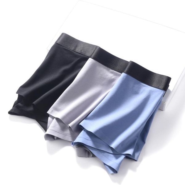 

underpants men underwear boxers breathable man boxer solid men's comfortable shorts for panties 3 pcs, Black;white