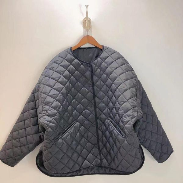 

women's down & parkas women o-neck hooded parka jacket plaid green black long sleeve single breasted loose simple autumn winter 2021 la