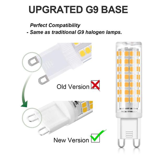 

bulbs for chandelier g9 led lamp bulb no flicker 6w 110v 220v ceramic smd2835 light replace halogen