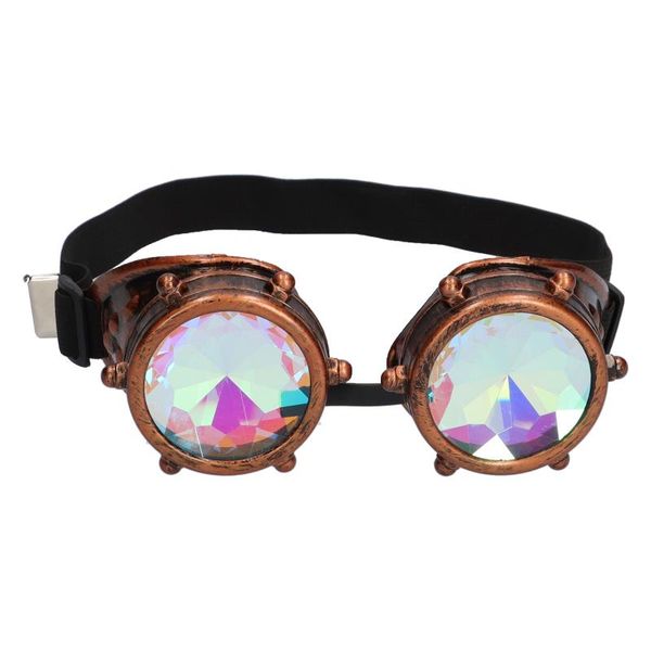 

outdoor eyewear creative kaleidoscope goggles reflecting steampunk glasses elastic fun crystal glass lens