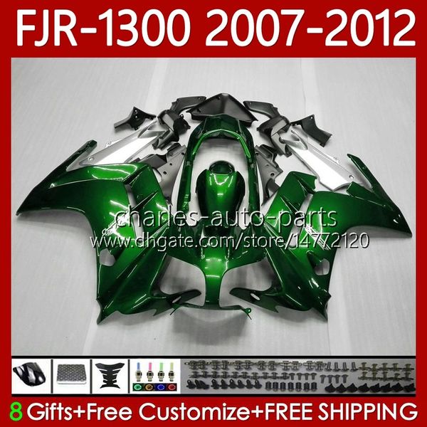 Yamaha FJR-1300 için OEM gövdesi FJR-1300 FJR 1300 A CC 2007 2008 2009 2010 2011 2012 Bodywork 108NO.71 FJR1300A FJR-1300A Koyu Yeşil 01-12 FJR1300 07 08 09 10 11 12 Moto Fairing Kiti