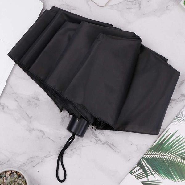 

umbrella 8-bone folding portable sunny and rainy black commercial umbrella