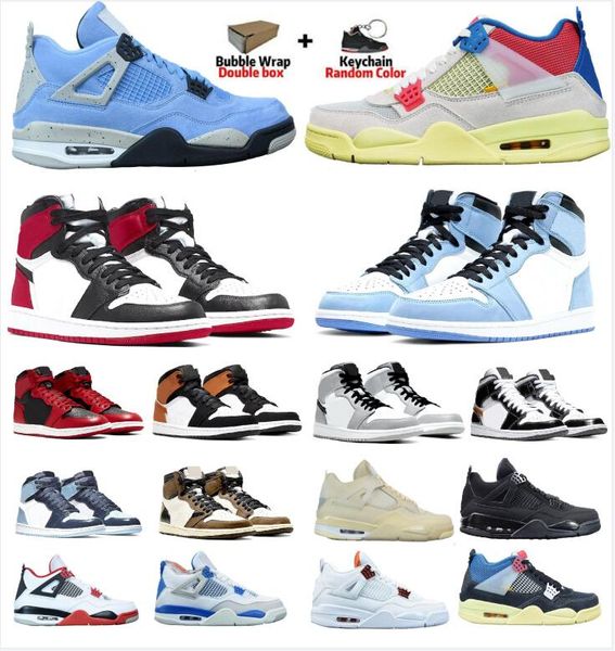 

jumpman 1 1s basketball shoes 4 4s university blue hyper royal electro orange dark mocha bred shadow unc twist mens women sneakers trainers