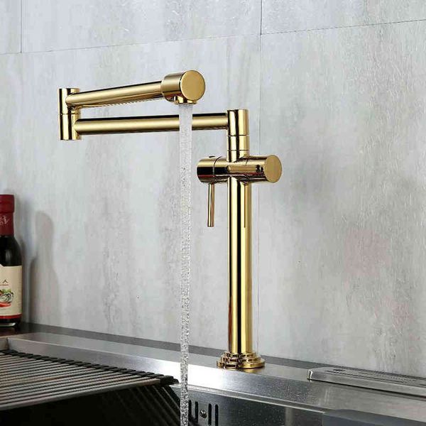 

2021 new torneira da guindaste de lato slido para cozinha deck montado sink mixer dobrvel nquel escovado/ouro/cromo/orb/preto zg6v
