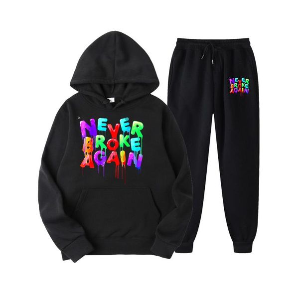 

men's hoodies & sweatshirts rapper young boy never broke again suit men harajuku sweatshirt women streetwear clothes korean hooded pull, Black