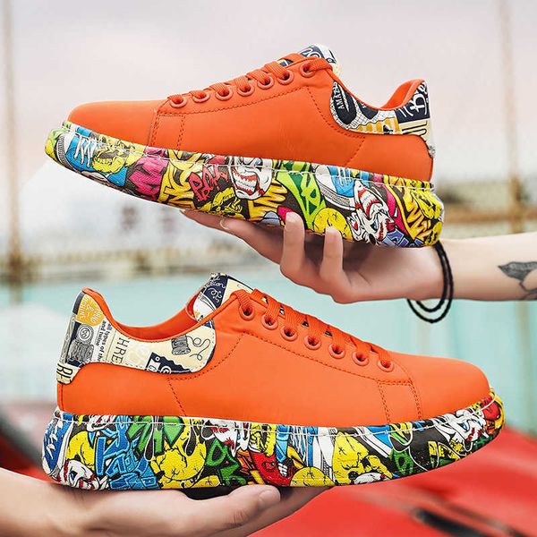 

fashion casual sho men 2021 personality solid color lovers fashion sports lace up low canvas