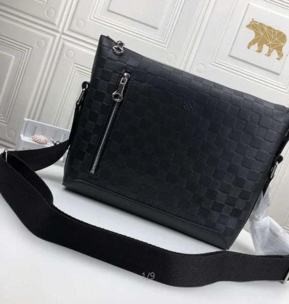 

bag brand designer luxury aie#n42417 full-leather body pressure grid messenger bag handbags clutches iconic handles shoulder bags totes