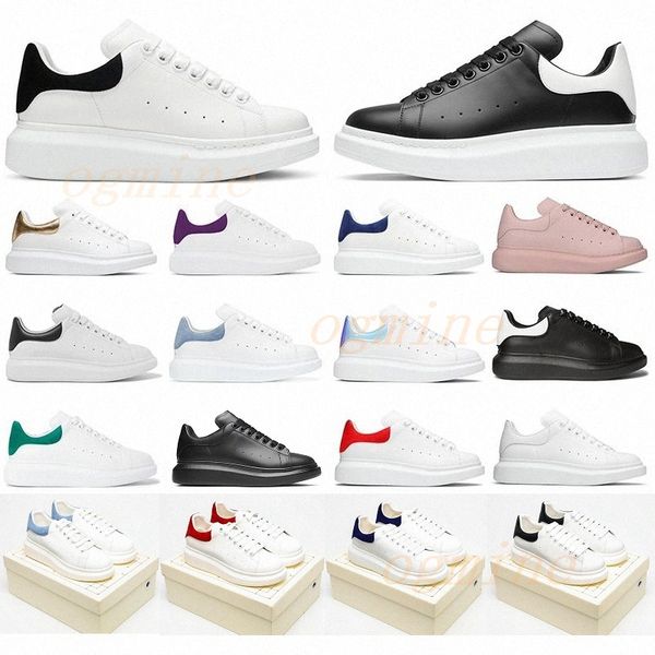 

[with box]men shoes fashion women shoes mens leather lace up platform oversized sole sneakers white black casual shoes 35-46 s9wp#