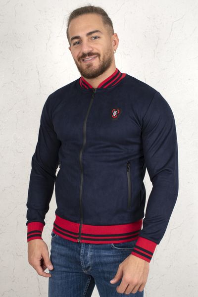 

Navy Blue Pockets Zippered Rigging Detailed Suede Coats 2100259 67o4, Black;brown