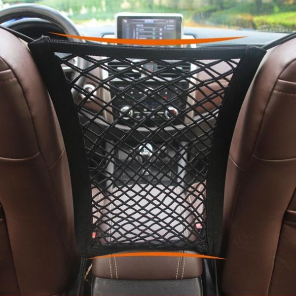 

car organizer interior seat back elastic mesh net styling storage bag pocket grid stretchable holder universal accessories