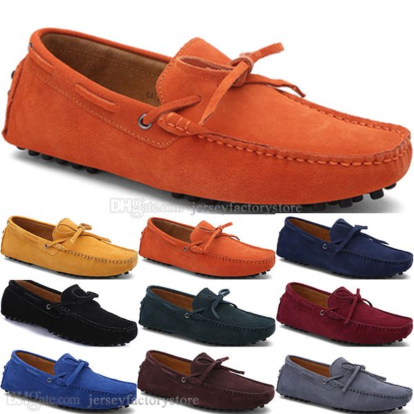 

2046 new fashion mens casual shoes leather british style spring couple genuine peas scrub men drive lazy man overshoes outdoor comfortable b, Black