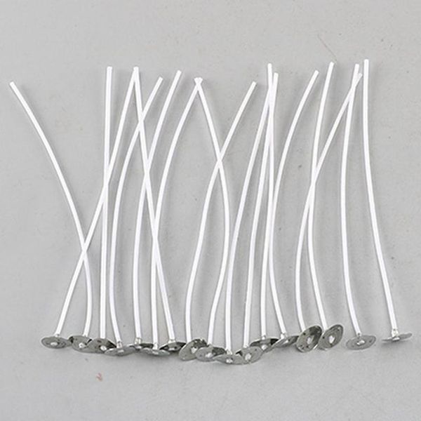 

50 pcs cotton candles wicks 12/17 cm flameless smokeless pure cotton core diy candle making pre-waxed with para qylkdx