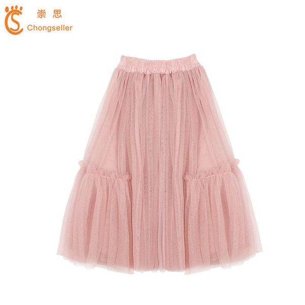 

skirts 2021 summer baby girl a-line skirt long children kid girls mid-calf cute princess party clothes, Blue