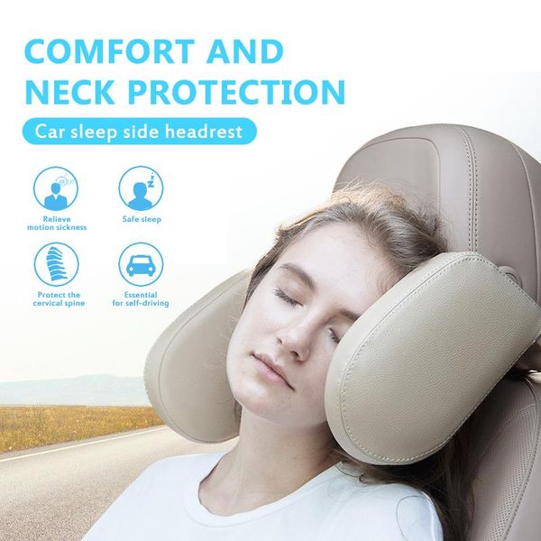 

adjustable car seat headrest travel rest neck pillow auto head support nap sleep 2side protection safety cushion for child adult