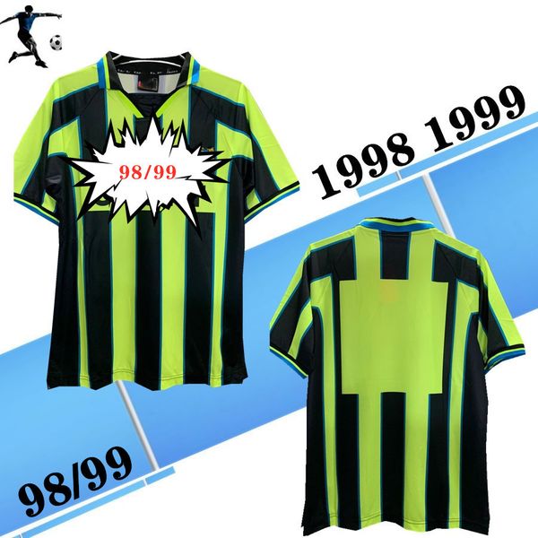 

1998 1999 city away shirt retro soccer jerseys lee crooks goater vaughan wiekens horlock 98 99 classic retro football shirts, Black;yellow