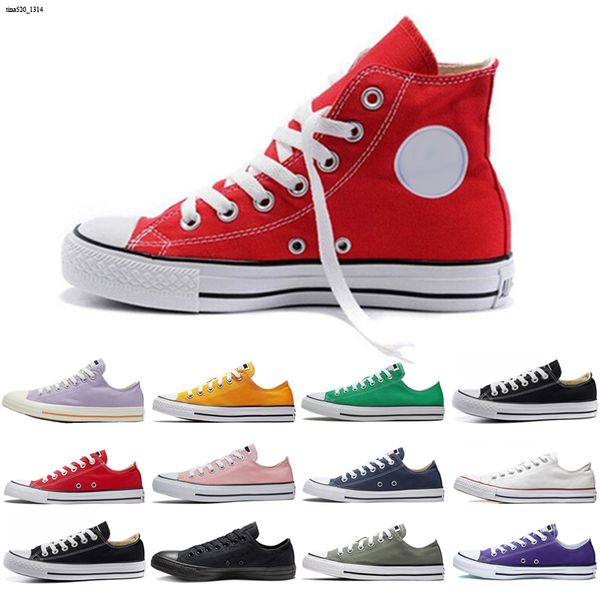 

size 35-44 mens casual shoes low high classic canvas men and women sports sneakers, Black