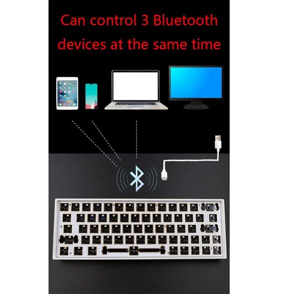 

wireless/wired/bluetooth three modes rgb swap programmable pcb plate diy kit l41e