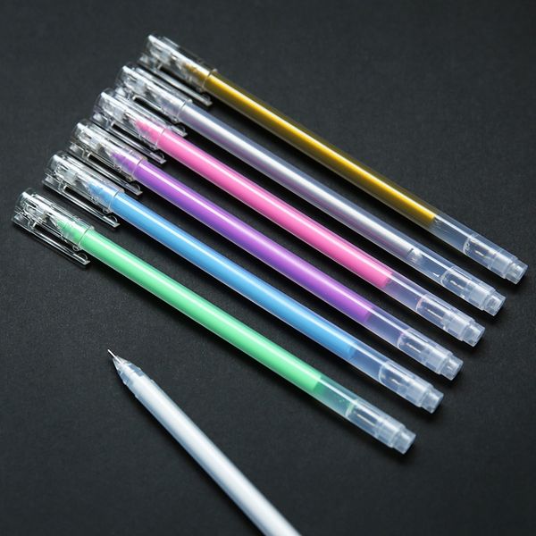 

2021 new 7/10 pces/1 set aquarela gel black plate diy marker for wedding p album 150mm water chalk scrapbook pen qgl4