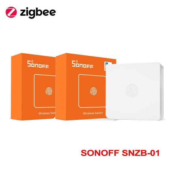 

smart home control zigbee 3.0 wireless switch sensor sonoff snzb-01 series with alexa google