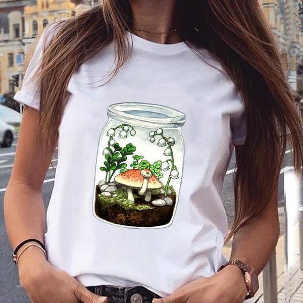 

graphic cartoon printing clothing womens t shirt cute fashion spring summer aesthetic print female clothes tees, White