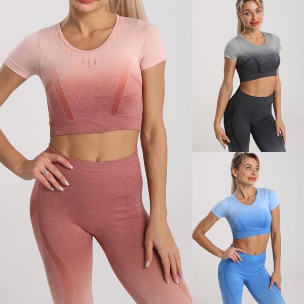 

women vital seamless yoga set sports bra gym clothes fitness women leggings+cropped shirts sport suit workout set tracksuits, White;red