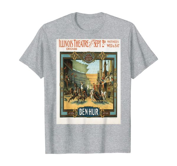 

vintage poster - ben-hur t-shirt, White;black