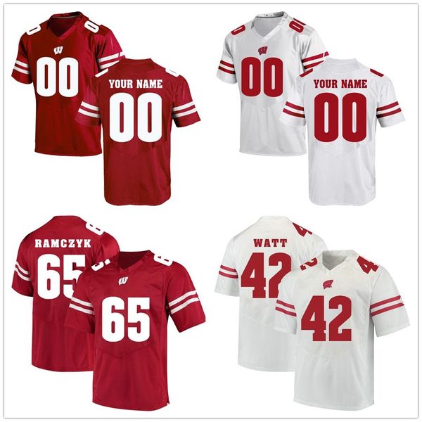

wisconsin badgers college jersey watt jonathan taylor russell wilson james white montee ball football stitched jerseys custom any name numbe, Black