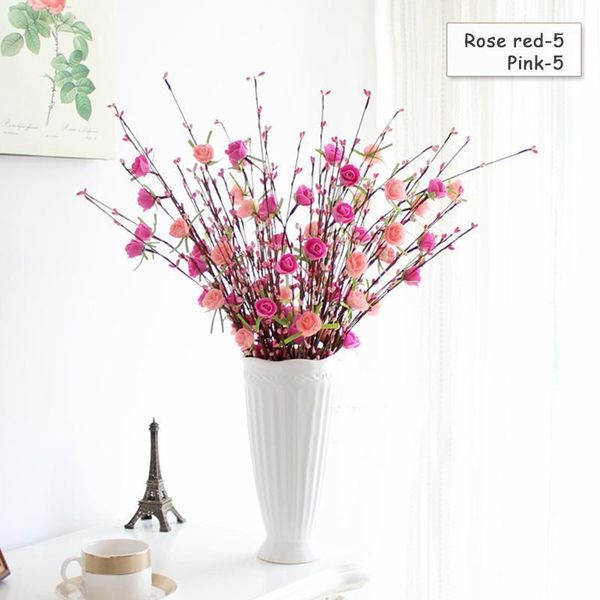 

1pc 5cm home decorative fake flowers pe artificial mini rose for wedding valentine's day garden party decoration & wreaths1