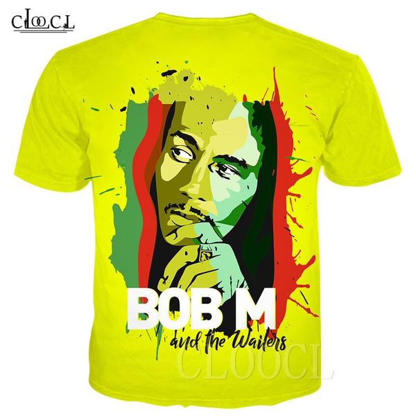 

funny hip t-shirts print marley hop 3d bob plus size t shirt short homme clothing sleeve reggae tee creative mgpbe, Black