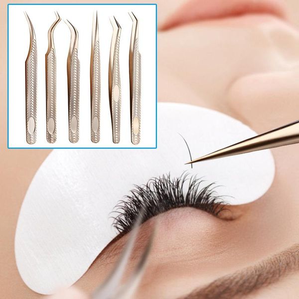 

eyebrow tools & stencils eyelash extension tweezers professional precision false lash application for volume lashes nn