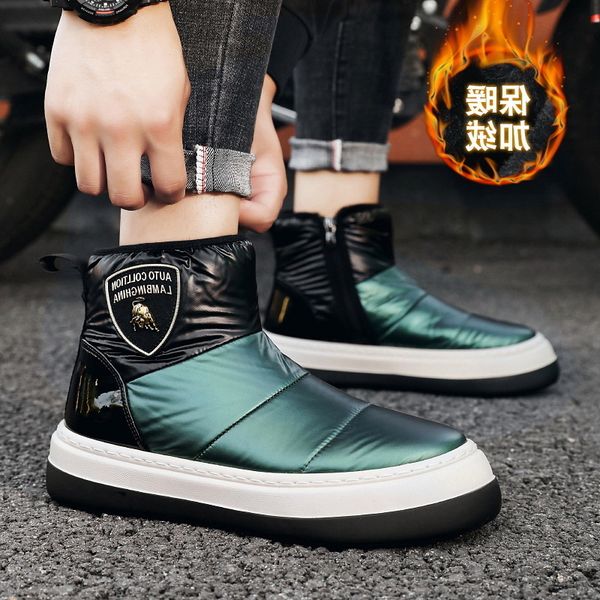 

new men's snow boots warm women's large lovers' students' leisure sports, Black